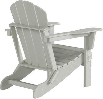 Costaelm Outdoor Folding Chair, Outdoor Seating Folding Firepit Chairs, All Weather Poly Adirondack Chair for Deck Backyard Garden Lawn Pool Patio, Sand