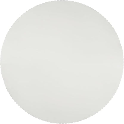 Christopher Knight Home Parson Patio Lightweight Concrete Round Coffee Table, Indoor and Outdoor Table for Garden/Backyard/Poolside/Balcony Cafeteria, MGO Outdoor Side Table with No Assembly, White