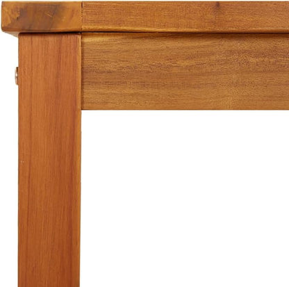 Patio Bench Solid Wood Acacia Outdoor Garden Bench 43.3 Inch Backyard Seating with Sturdy Frame Durable Hardwood for Patio Deck Porch Indoor Use
