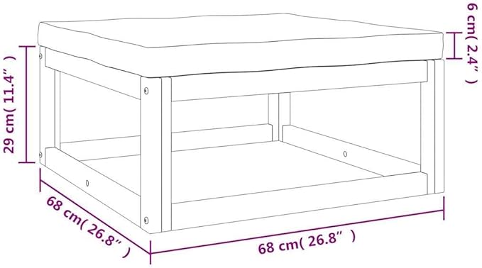 Green Outdoor Patio Footrest, Solid Acacia Wood, Modular Design, Comfortable Garden Seating, Balcony & Backyard - Photo 7