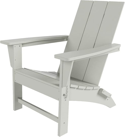 Costaelm Folding Adirondack Chairs, Outdoor Patio Adjustable Lawn Chairs, Weather Resistant Outside Firepit Chairs for Porch, Poolside, Garden, Backyard Deck, Sand