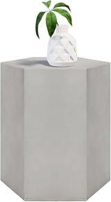 HOMPUS Concrete Side Table, Hexagon Outdoor Side Table, Modular Design Accent Table, Indoor Patio End Tables - Photo 7