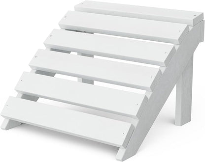 Wildridge Classic Footrest, White - Outdoor Weather Resistant HDPE Ottoman for Adirondack Chair