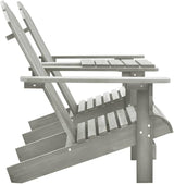 Grey Solid Fir Wood Adirondack Chair, Durable Outdoor Seating for Patio Garden Balcony - Photo 4