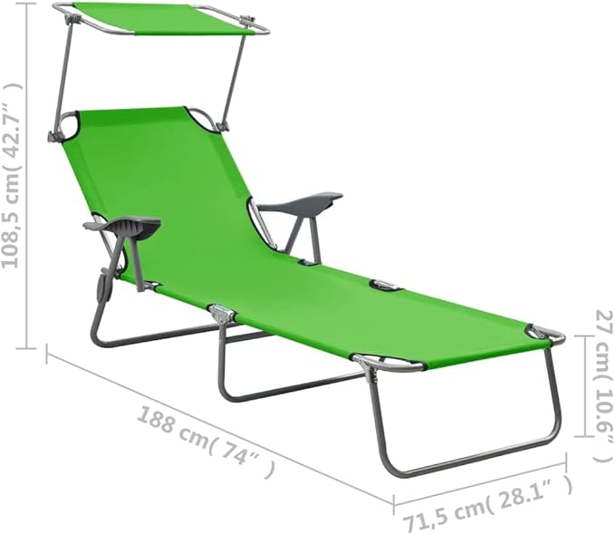 Sun Lounger, Outdoor All-Weather Patio Chaise Lounge Chair, Outdoor Recliner Lounge Chair Sun Loungers, for Garden - Photo 2