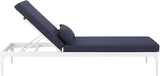 Modway EEI-3301-WHI-NAV Perspective Cushion Outdoor Patio Chaise Lounge Chair in White Navy - Photo 3