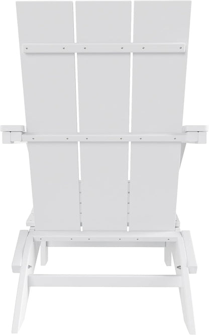 WestinTrends Ashore Modern Outdoor Folding Adirondack Chair (Set of 4), White