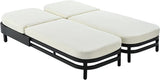 Merax Outdoor Lounge Chair Set of 2, Modern Aluminum Chaise Loungers with Premium Olefin Cushions - Photo 8