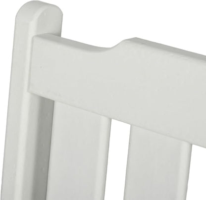 Outsunny All-Weather Patio Chair, HDPE Patio Dining Chair, Heavy Duty Wood-Like Outdoor Furniture for Garden, Backyard, Deck, Porch, Lawn, White
