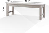 Psilvam Outdoor Bench, Two Person Poly Lumber Porch Bench, Weatherproof Garden Bench That Never Rot and Fade - Photo 3