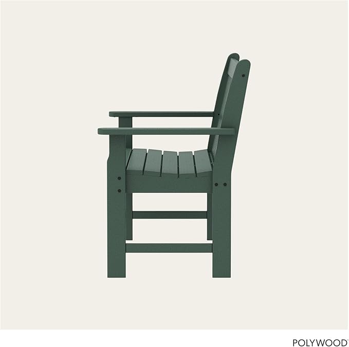 POLYWOOD Vineyard 48" Outdoor Patio Bench, Green - Photo 6