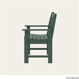POLYWOOD Vineyard 48" Outdoor Patio Bench, Green - Photo 6