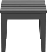 WestinTrends Ashore Outdoor Patio Modern Adirondack Side Table, Gray - Photo 1