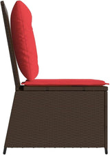 Outdoor Reclining Patio Sofa, Single Seat Wicker Rattan Chair with Adjustable Backrest - Photo 6