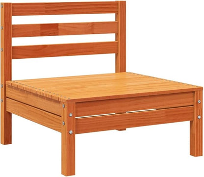 4-Seater Patio Sofa Set Outdoor Furniture Wax Brown Solid Pine Wood Modular Garden Conversation Set for Backyard, Porch, Balcony