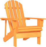 Orange Adirondack Outdoor Chair 34.1x27.4x35.2 in Solid Fir Wood Ergonomic Patio Seating for Garden Balcony Porch