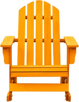Patio Adirondack Rocking Chair Solid Fir Wood Orange, Patio Dining Chairs, Bar Stools - Photo 3