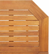 Balcony Table Brown Solid Acacia Wood Medium Foldable Poolside Table Coffee Tables for Beach Garden - Photo 9