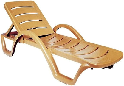 Compamia Sunrise Pool Chaise Lounge in Teak Brown (Set of 4)