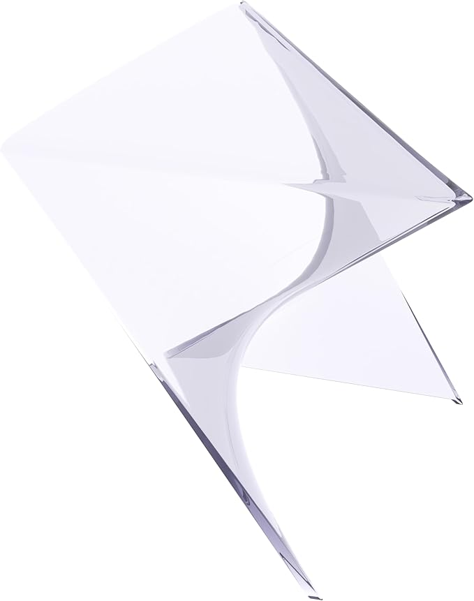 LeisureMod 15.75" Clear Stackable Plastic Side Table - Weather-Resistant Triangular Accent Table for Living Room, Patio - Photo 9