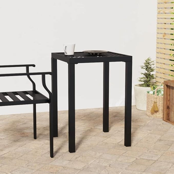 Patio Table Anthracite 19.7"x19.7"x28.3" Steel - Photo 1