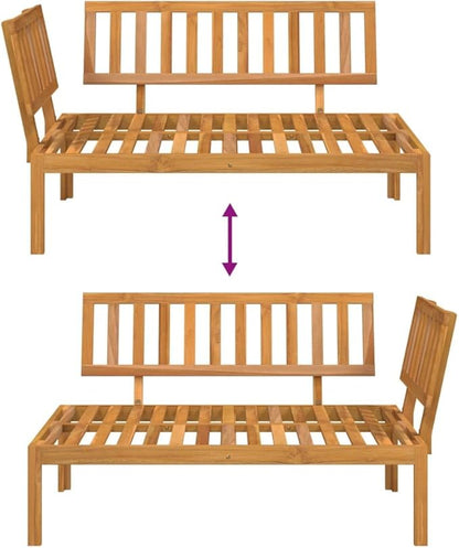 vidaXL Patio Pallet Corner Sofa Bench - Outdoor Garden Furniture - Solid Wood Acacia 52.4"x36.2"x27.2" - Brown