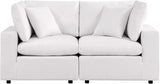 Modway Commix Outdoor Patio Overstuffed Loveseat in White - Photo 4