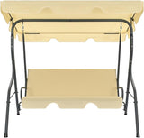 Outdoor Furniture, Accommodating 2 People, with Armrests, Outdoor Swing Bench, Roof with Sunshade, Sturdy Metal Frame - Photo 2