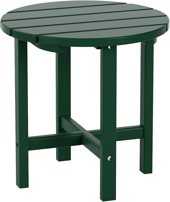 WestinTrends Malibu Malibu Outdoor Patio Porch Rocking Chair with Side Table Set, Dark Green