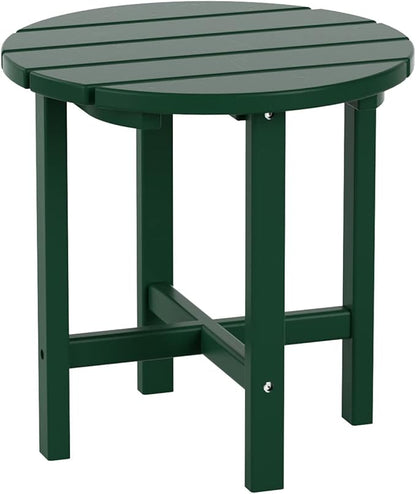 WestinTrends Malibu Malibu Outdoor Patio Porch Rocking Chair with Side Table Set, Dark Green