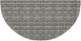 Modern Grey Poly Rattan Garden Table with Powder-Coated Steel Frame for Outdoor and Indoor Use, 4-Person Dining Set - Photo 7