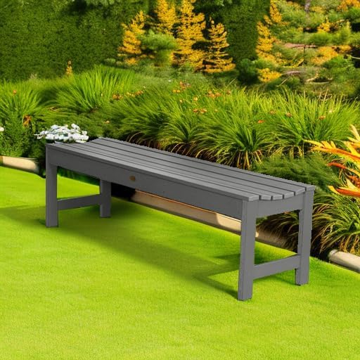 highwood Lehigh Picnic Garden Bench, 5 feet, Coastal Teak
