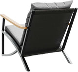 21.9" x 21.9" x 16.3" Outdoor Furniture Set 4-Piece Balcony Chairs with Removable Cushions, Powder-Coated Steel Frame - Photo 6