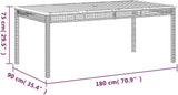 Large Rectangular Outdoor Dining Table for 6 People - Photo 2