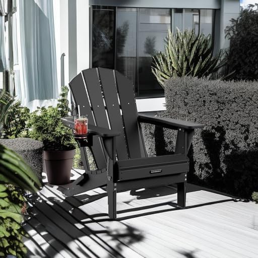 MUCHENGHY Folding Adirondack Chairs Patio Chairs Outdoor Adirondack Chair Weather Resistant Chair for Patio, Outside - Photo 6