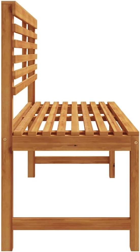 Garden Bench Brown 100 x 50 x 91cm Solid Acacia Wood,Sturdy Patio Bench with Modern Design for Outdoor Use