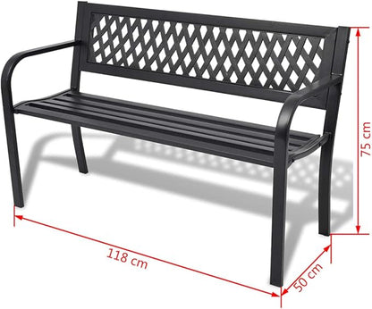 Patio Bench Garden Bench Outdoor Bench for Outdoors Porch Entryway Furniture for Yard 47.2" Solid Acacia Wood