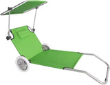 Beach Chair with Canopy Shade, Foldable, Easy to Move, Good Load Bearing, Fabric, Sun Chairs Loungers, for Patio, Beach - Photo 8