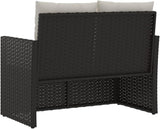 Patio Bench with Cushions Gray 41.3" Poly Rattan Outdoor Benches Garden Benches Outdoor Bench for Park Garden Patio and - Photo 7