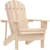 Natural Wood Adirondack Chair Set with Table Solid Fir Wood Ergonomic Design for Outdoor Patio Garden Comfortable - Photo 8