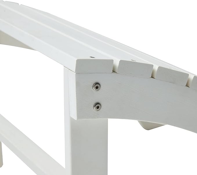Psilvam Adirondack Ottoman, Adirondack Footstool for Adirondack Chair Weather Resistant Foot Rest for Outdoor Porch, Yard, Porch, Garden (White)