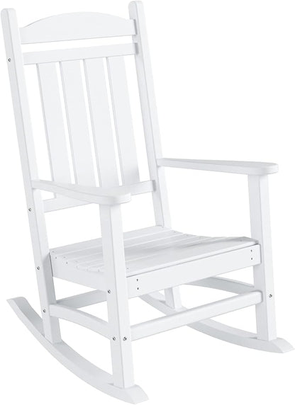 WO WESTIN OUTDOOR HDPE Laguna Classic Porch Rocking Chair (Set of 2), White