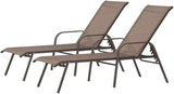 Crestlive Products Adjustable Chaise Lounge Chair, Five-Position and Full Flat Outdoor Recliner for Patio, Deck, Beach - Photo 2