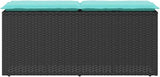 Garden Bench Deck Bench Patio Bench with Cushion Black 43.3"x15.7"x17.3" Poly Rattan - Photo 5