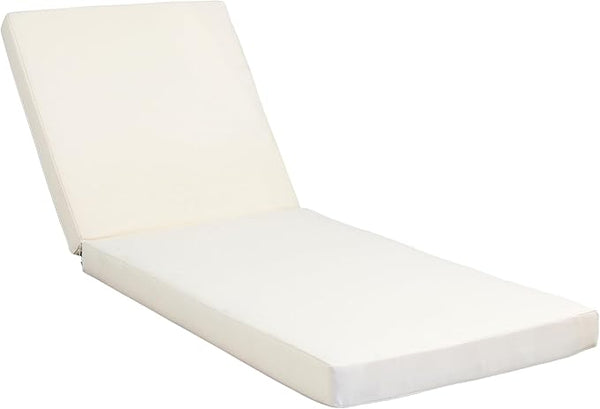 Merax Outdoor Chaise Lounge Cushion – 2-Section Foldable Replacement Pad with Water-Resistant Fabric – 4" Thick Patio - Photo 1