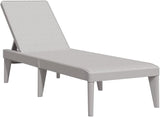 Grey Outdoor Chaise Lounge 23.6x73.2x11.4 in, Foldable Polypropylene Sun Lounger, Adjustable Backrest - Photo 2