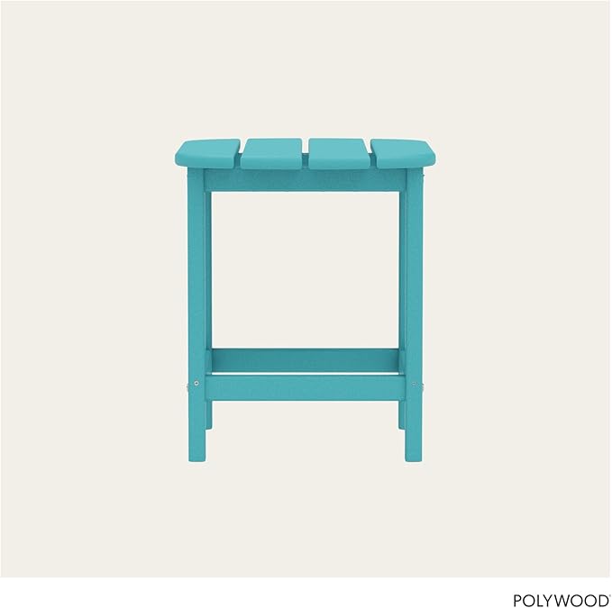 POLYWOOD SBT18AR South Beach 18" Outdoor Side Table, Aruba
