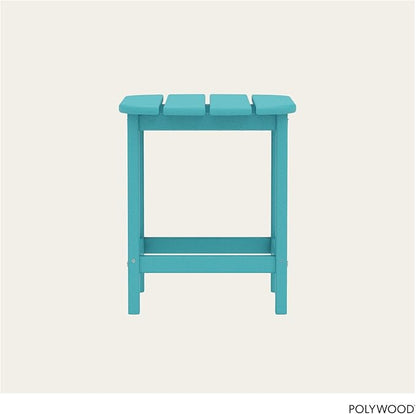 POLYWOOD SBT18AR South Beach 18" Outdoor Side Table, Aruba
