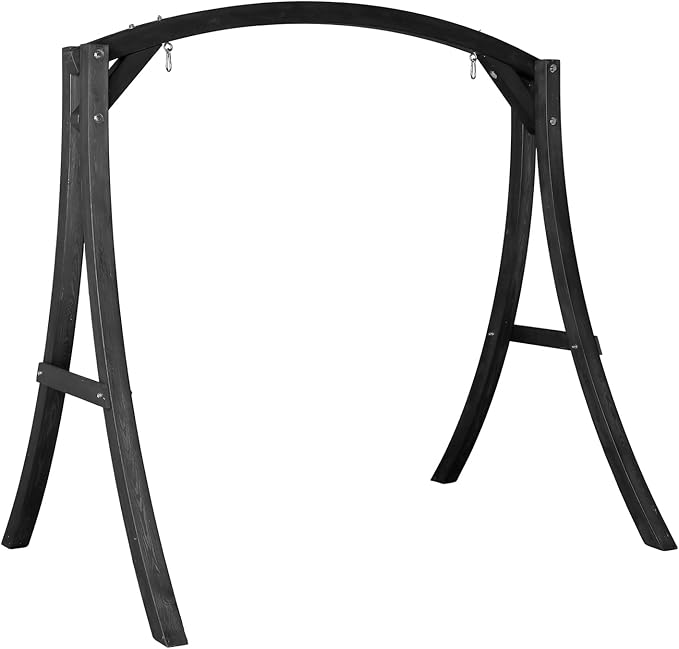 VINGLI Outdoor Wooden Swing Frame, Heavy Duty 1000 LBS A-Frame Swing Stand with Farmhouse Cottage Style - Photo 1