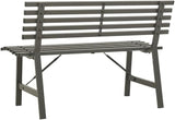 Patio Bench, Garden Seat, Garden Bench, with Slatted Back, Comfortable Outdoor Bench for Patio, Garden, Patio, Lawn - Photo 6